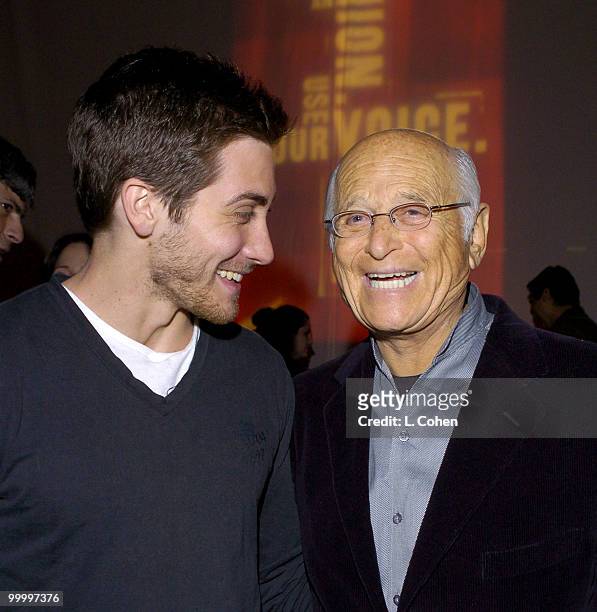 Jake Gyllenhaal and Norman Lear at the Declare Yourself "Hollywood Celebrates Democracy" event on March 2. Declare Yourself is a national...