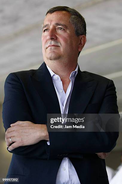 Chivas' president Jorge Vergara during a visit of the construction of the new Chivas Guadalajara stadium on May 19, 2009 in Guadalajara, Mexico.