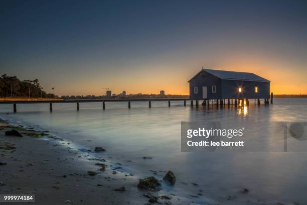 the boathouse sunrise - barrett stock pictures, royalty-free photos & images