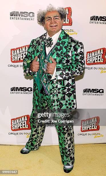 Actor Danny Rutigliano who plays the main character Marty Schmelky walks the carpet before showtime on opening night of Cirque du Soleil's ''Banana...