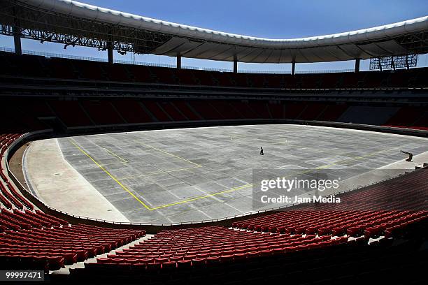 View of the new Chivas Guadalajara stadium under construction on May 19, 2009 in Guadalajara, Mexico.