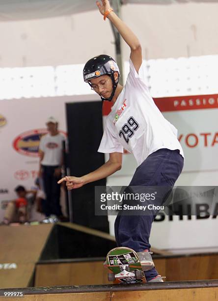 Md Syukir Abd Hadi of Malaysia in action during the preliminary round of the Skateboarding Park of the Main X Category during the Asian X-Games...