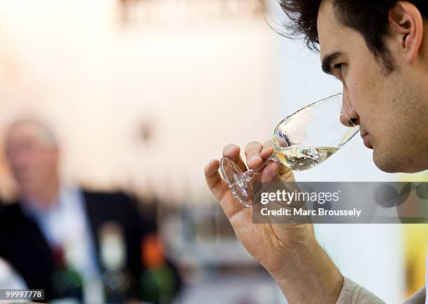 Visitors sample the wines at the London International Wine Fair 2010 at ExCel on May 19, 2010 in London, England. The fair runs through May 20.