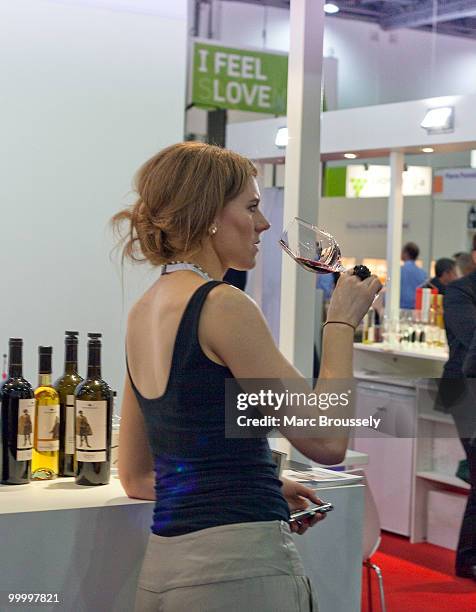 Visitors sample the wines at the London International Wine Fair 2010 at ExCel on May 19, 2010 in London, England. The fair runs through May 20.