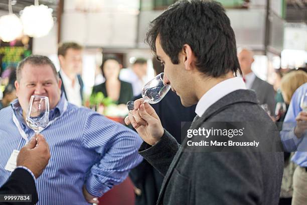 Visitors sample the wines at the London International Wine Fair 2010 at ExCel on May 19, 2010 in London, England. The fair runs through May 20.