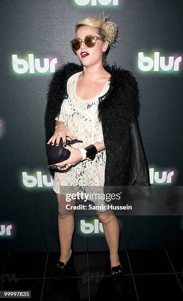 Jaime Winstone arrives at the Blur video game launch party at Sound on May 19, 2010 in London, England.