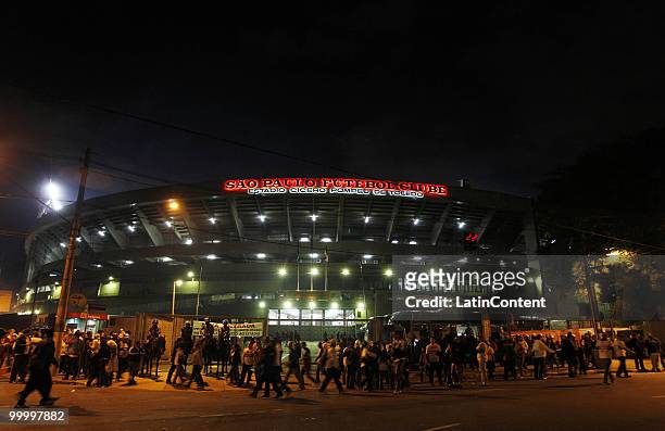 View of Morumbi stadium prior to the Libertadores Cup match between Cruzeiro and Sao Paulo on May 19, 2010 in Sao Paulo, Brazil.