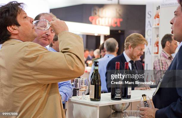 Visitors sample the wines at the London International Wine Fair 2010 at ExCel on May 19, 2010 in London, England. The fair runs through May 20.