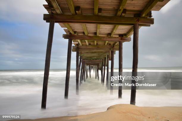 fishing pier, outer banks, north carolina - ouder stock pictures, royalty-free photos & images