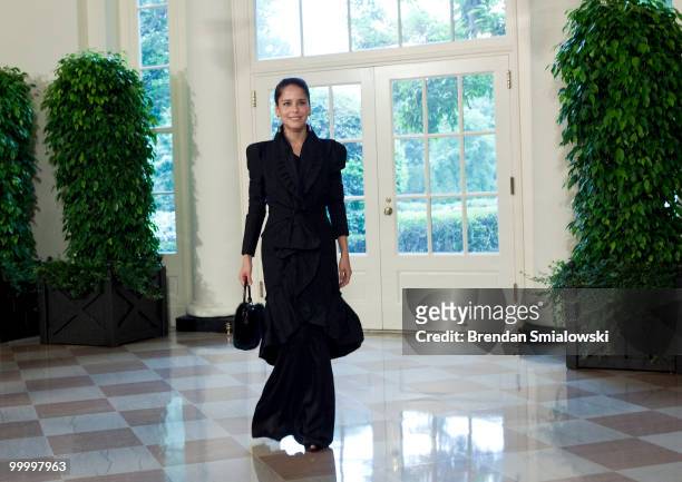 Actor Ana Claudia Talancon arrives at the White House for a state dinner May 19, 2010 in Washington, DC. President Barack Obama and first lady...