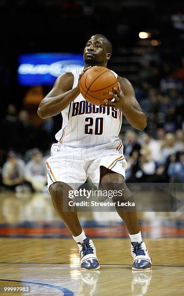 Raymond Felton of the Charlotte Bobcats looks to shoot during the game against the San Antonio Spurs on January 15, 2010 at Time Warner Cable Arena...