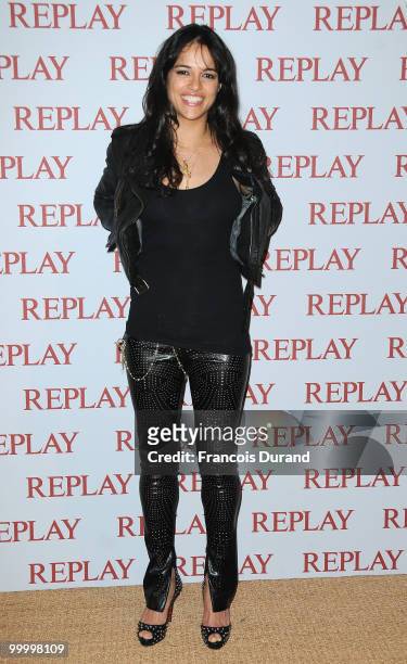 Actress Michelle Rodriguez arrives at the Replay Party during the 63rd Annual Cannes Film Festival at Style Star Lounge on May 19, 2010 in Cannes,...