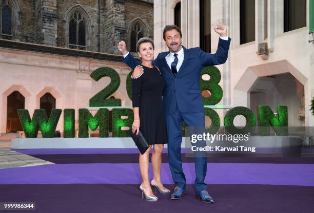 Henri Leconte and Maria Dowlatshahi attend the Wimbledon Champions Dinner at The Guildhall on July 15, 2018 in London, England.