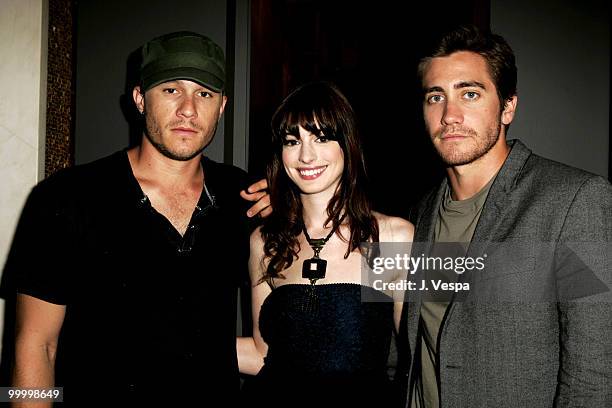 Heath Ledger, Anne Hathaway and Jake Gyllenhaal