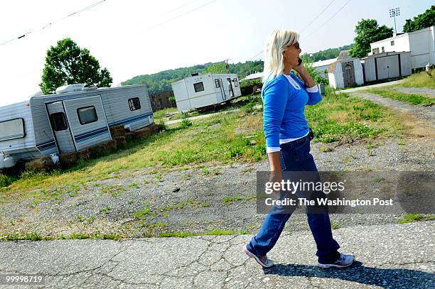 Betsy Brown and other workers in the standardbred horse racing industry at the nearly defunct Rosecroft Raceway Park are fighting eviction from a...