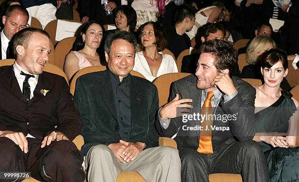 Heath Ledger, Ang Lee, Jake Gyllenhaal and Anne Hathaway