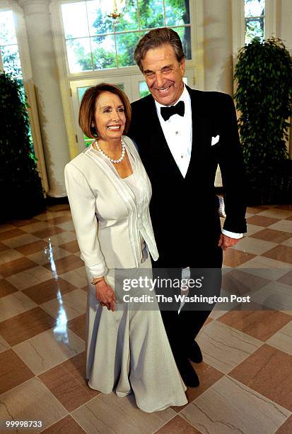 Washington, DC Speaker of the House Nancy Pelosi and husband Paul Pelosi arrive for President Barack Obama, holding a State Dinner for Mexican...