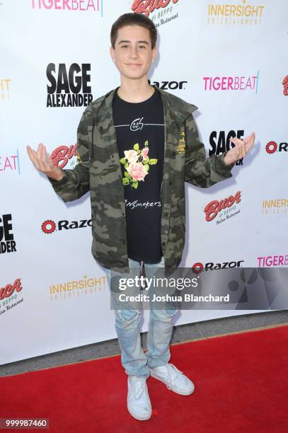 Caden Conrique attends "Sage Alexander: The Dark Realm" Launch Party Co-hosted by Innersight Entertainment and TigerBeat Media at El Rey Theatre on...