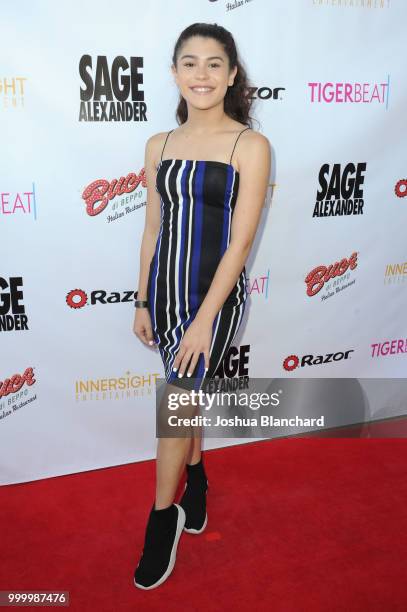 Dylan Conrique attends "Sage Alexander: The Dark Realm" Launch Party Co-hosted by Innersight Entertainment and TigerBeat Media at El Rey Theatre on...