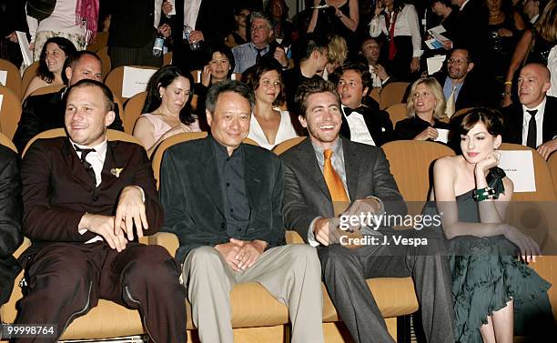 Heath Ledger, Ang Lee, Jake Gyllenhaal and Anne Hathaway