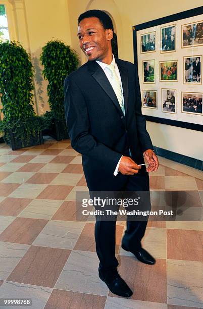 Washington, DC Olympic hero Shani Davis as guests arrive for President Barack Obama, holding a State Dinner for Mexican President Felipe Calderon and...