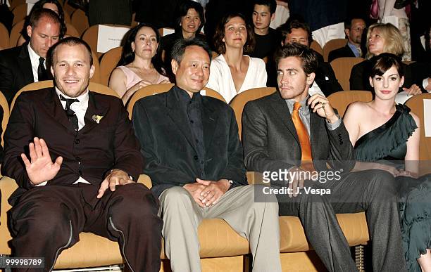Heath Ledger, Ang Lee, Jake Gyllenhaal and Anne Hathaway