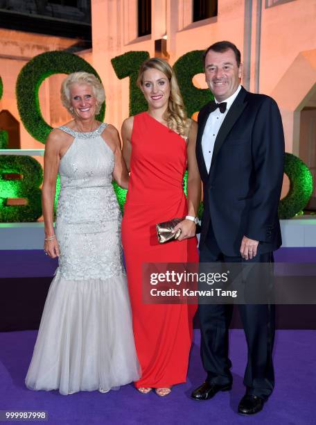 Gill Brook, Angelique Kerber and Philip Brook attend the Wimbledon Champions Dinner at The Guildhall on July 15, 2018 in London, England.