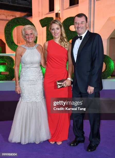 Gill Brook, Angelique Kerber and Philip Brook attend the Wimbledon Champions Dinner at The Guildhall on July 15, 2018 in London, England.