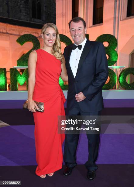 Angelique Kerber and Philip Brook attend the Wimbledon Champions Dinner at The Guildhall on July 15, 2018 in London, England.