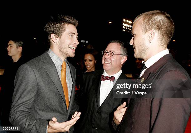 Jake Gyllenhaal, James Schamus and Heath Ledger