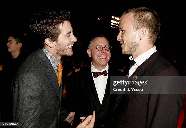 Jake Gyllenhaal, James Schamus and Heath Ledger