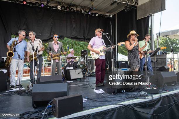 Trailer Park performs during the Green River Festival at the Greenfield Community College on July 15, 2018 in Greenfield, Massachusetts.