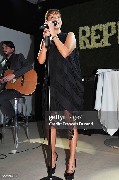 Singer Natalie Imbruglia performs at the Replay Party during the 63rd Annual Cannes Film Festival at the Star Style Lounge on May 19, 2010 in Cannes,...