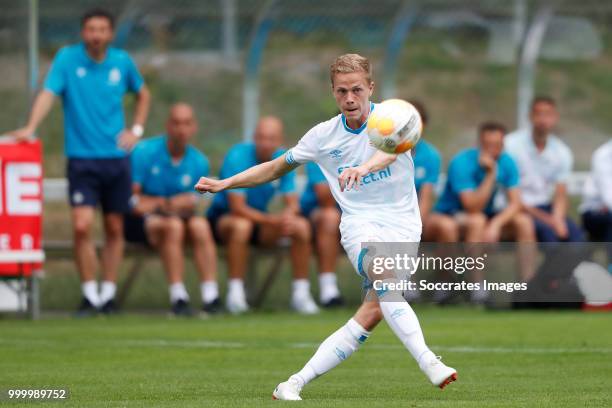 Dante Rigo of PSV during the Club Friendly match between PSV v Neuchatel Xamax FCS on July 14, 2018 in Bagnes Switzerland