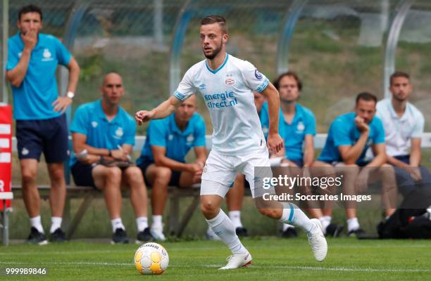 Bart Ramselaar of PSV during the Club Friendly match between PSV v Neuchatel Xamax FCS on July 14, 2018 in Bagnes Switzerland