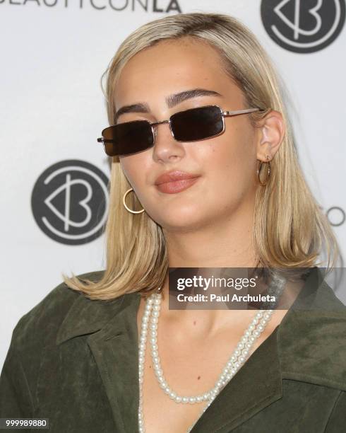 Suede Brooks attends the Beautycon Festival LA 2018 at Los Angeles Convention Center on July 15, 2018 in Los Angeles, California.