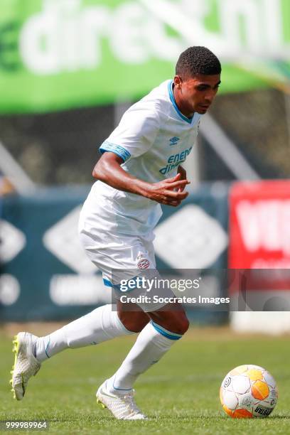 Laros Duarte of PSV during the Club Friendly match between PSV v Neuchatel Xamax FCS on July 14, 2018 in Bagnes Switzerland