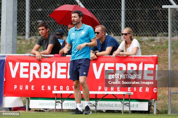 Mark van Bommel of PSV during the Club Friendly match between PSV v Neuchatel Xamax FCS on July 14, 2018 in Bagnes Switzerland