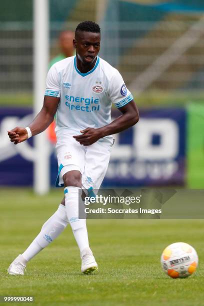 Nicolas Isimat Mirin of PSV during the Club Friendly match between PSV v Neuchatel Xamax FCS on July 14, 2018 in Bagnes Switzerland