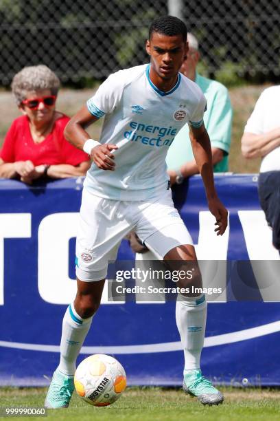 Cody Gakpo of PSV during the Club Friendly match between PSV v Neuchatel Xamax FCS on July 14, 2018 in Bagnes Switzerland