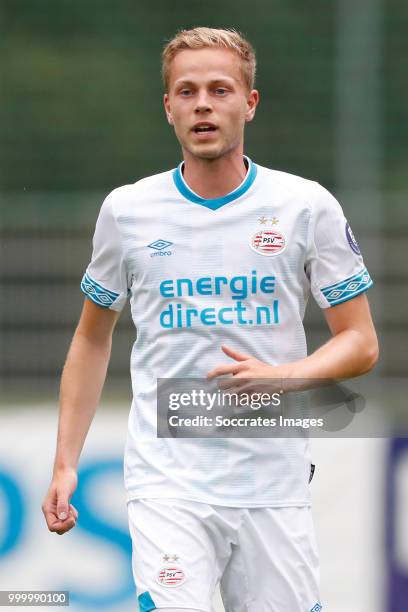 Dante Rigo of PSV during the Club Friendly match between PSV v Neuchatel Xamax FCS on July 14, 2018 in Bagnes Switzerland