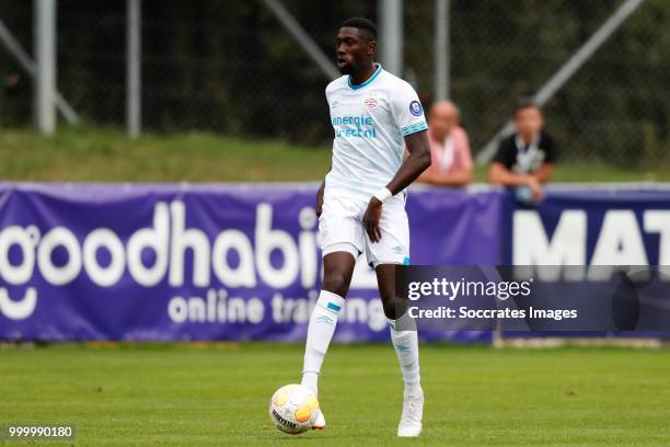 Derrick Luckassen of PSV during the Club Friendly match between PSV v Neuchatel Xamax FCS on July 14, 2018 in Bagnes Switzerland