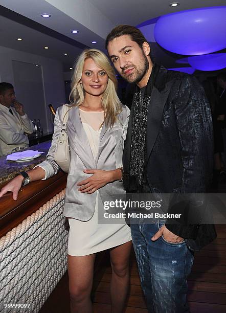 Violinist David Garrett and guest attend the Palisades Media Corp and Vin Roberti Salute Independent Film Party held at the Hotel du Cap during the...