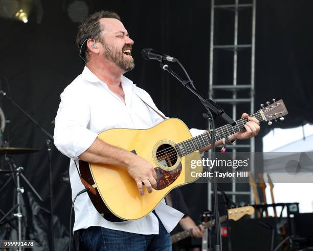 Dan Tyminski performs during the 2018 Forecastle Music Festival at Louisville Waterfront Park on July 15, 2018 in Louisville, Kentucky.