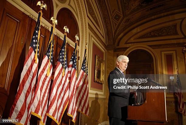 Sen. Chris Dodd, D-Conn, and Sen. Jack Reed, D-RI, hold a press conference to announce the release of of a serious letter from the National Security...