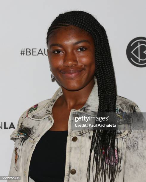 Ameenah Lee attends the Beautycon Festival LA 2018 at Los Angeles Convention Center on July 15, 2018 in Los Angeles, California.