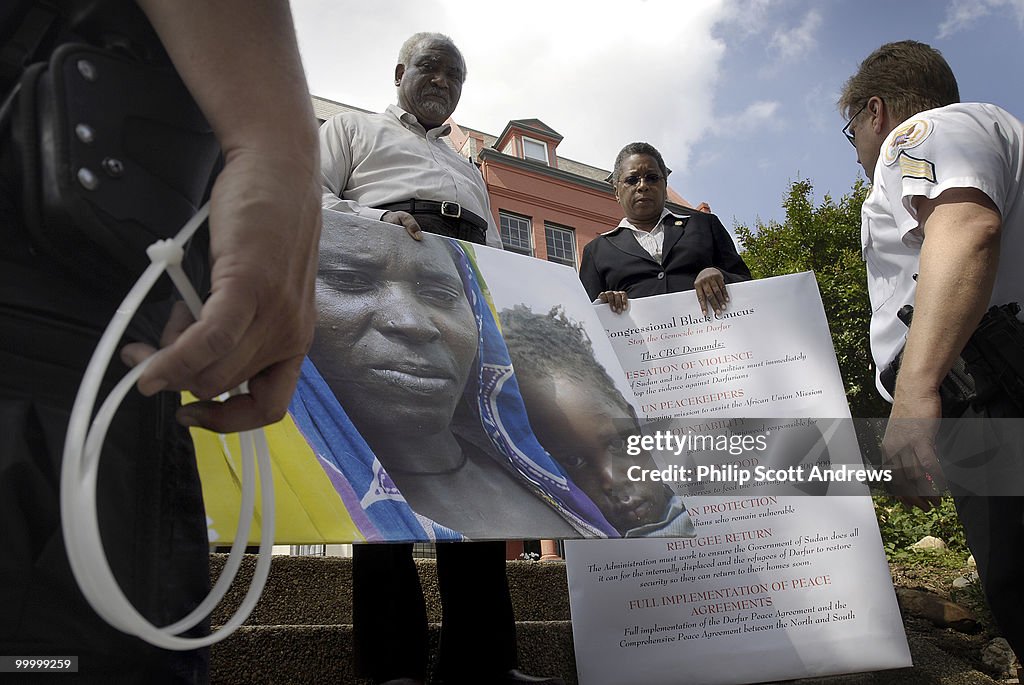 Congressional Black Caucus Sudanese Embasy Protest
