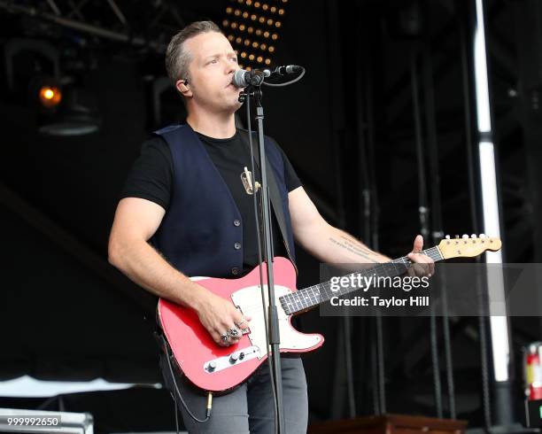 Jason Isbell performs during the 2018 Forecastle Music Festival at Louisville Waterfront Park on July 15, 2018 in Louisville, Kentucky.