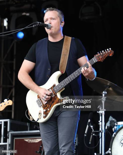 Jason Isbell performs during the 2018 Forecastle Music Festival at Louisville Waterfront Park on July 15, 2018 in Louisville, Kentucky.