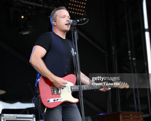 Jason Isbell performs during the 2018 Forecastle Music Festival at Louisville Waterfront Park on July 15, 2018 in Louisville, Kentucky.